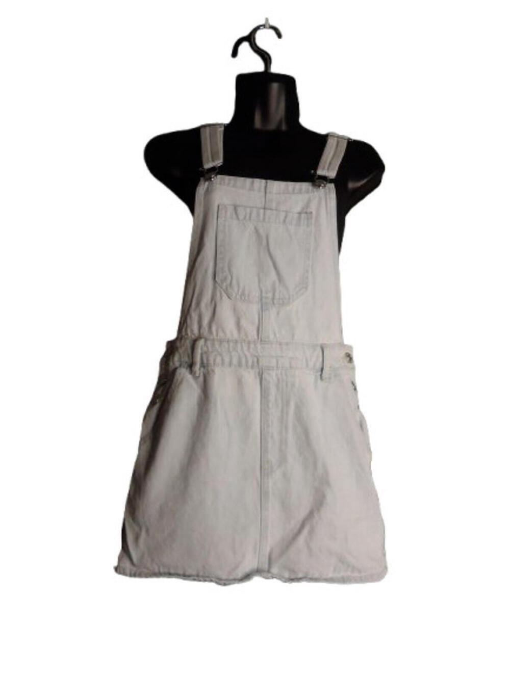 Forever 21 Overall Bib Skirt Dress Womens Size XS Light Wash Denim Y2K